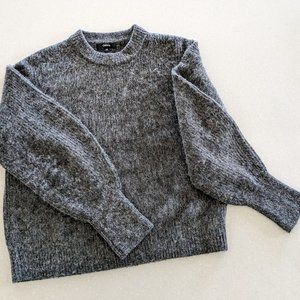 Quince Baby Alpaca Wool Crew Sweater Gray